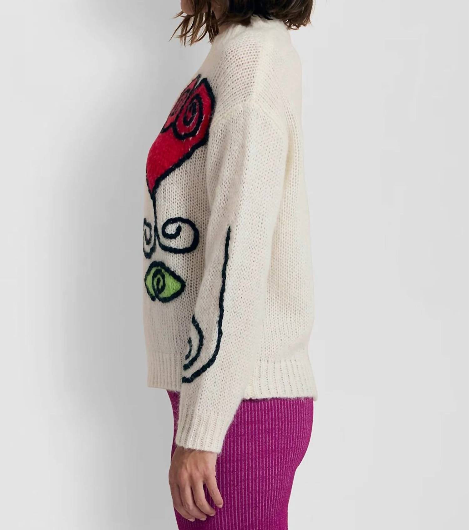 The Wolf Gang - El Ojo Knit Sweater - beige - clothing - cotton