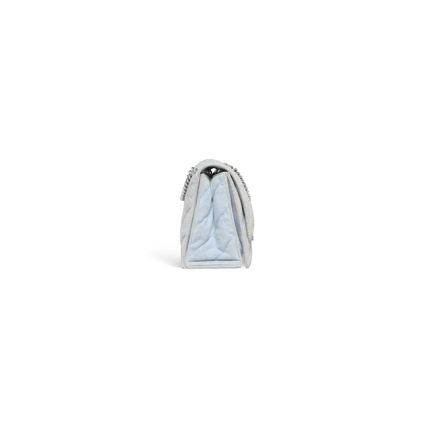 Balenciaga - Women's Quilted Denim Crush Chain Bag