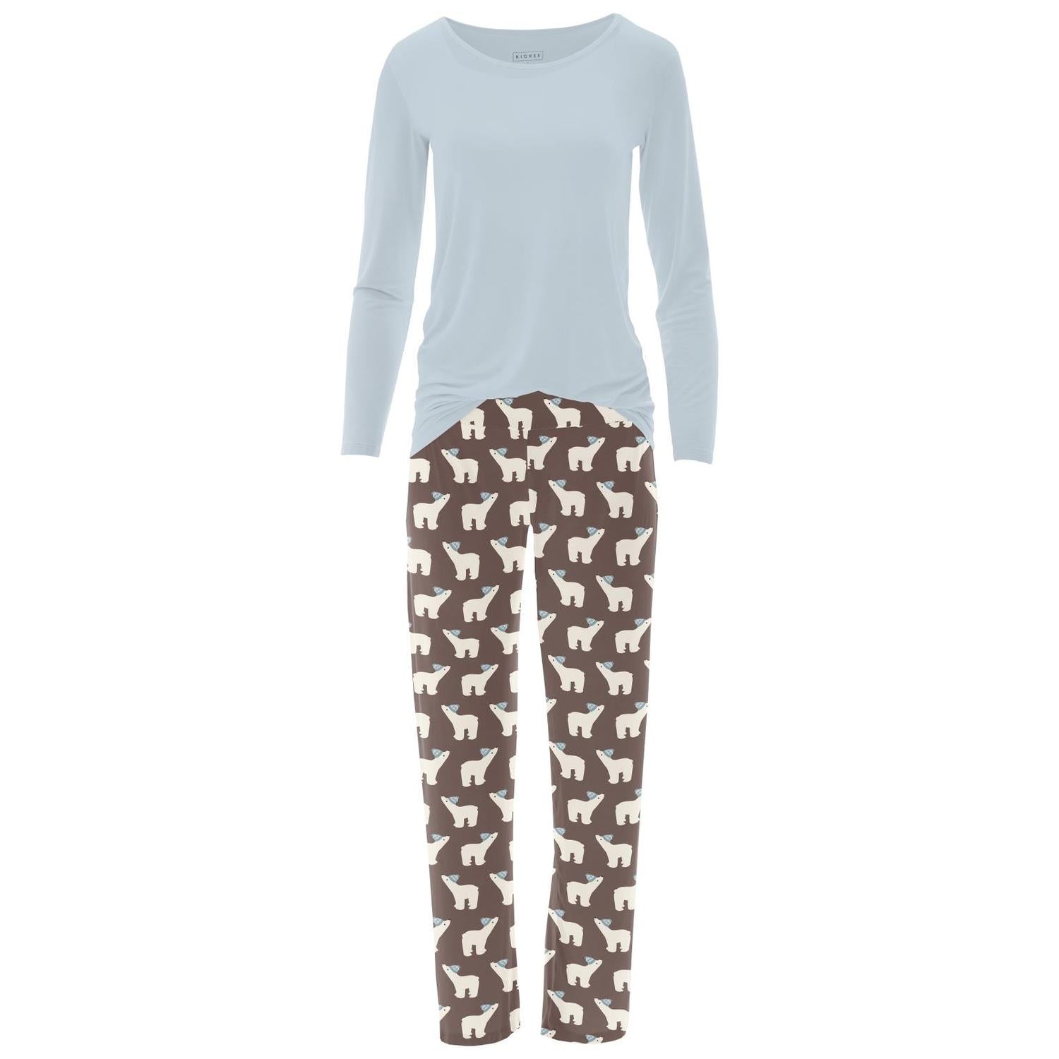 Kickee - Women's Long Sleeve Tee & Pajama Pants Set