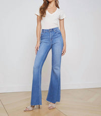 L'Agence - Sera High Rise Sneaker Flare Jean