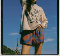 Ciao Ciao Vacation - Pomodoro Stripe Aria Shorts