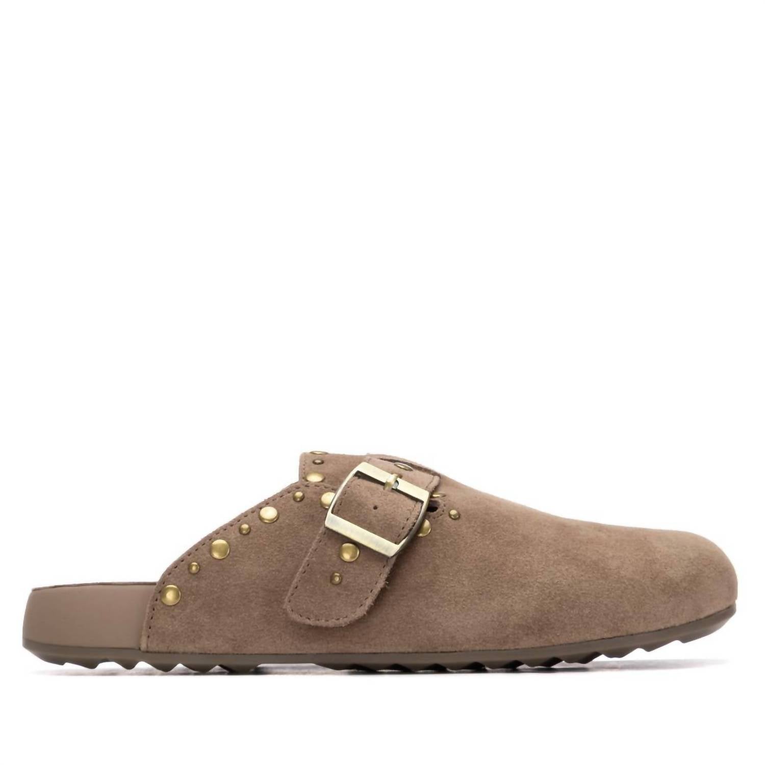 Xti Women's Suede Clog in beige - women's shoe
