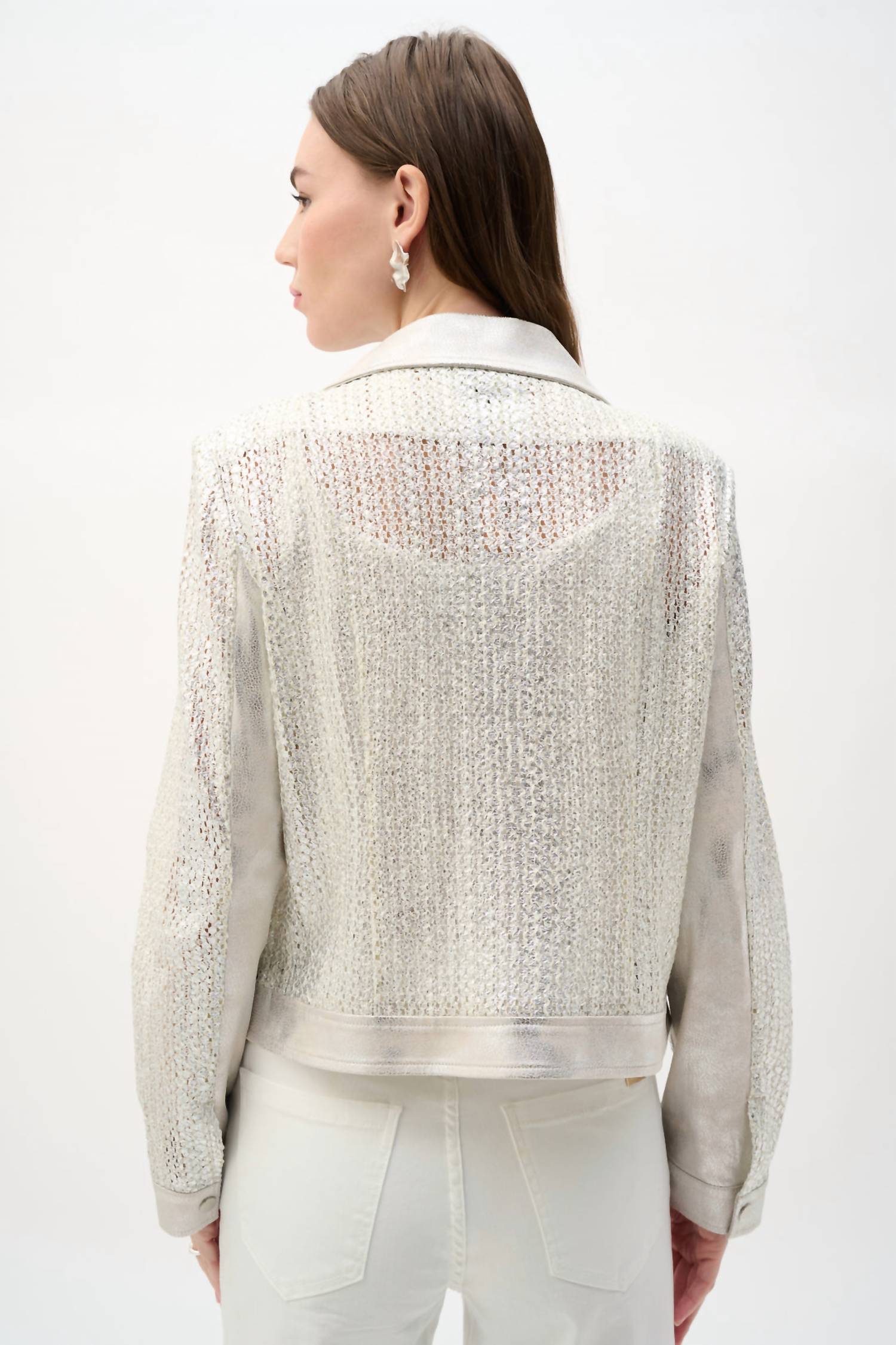 Joseph Ribkoff - Metallic Mesh Jacket