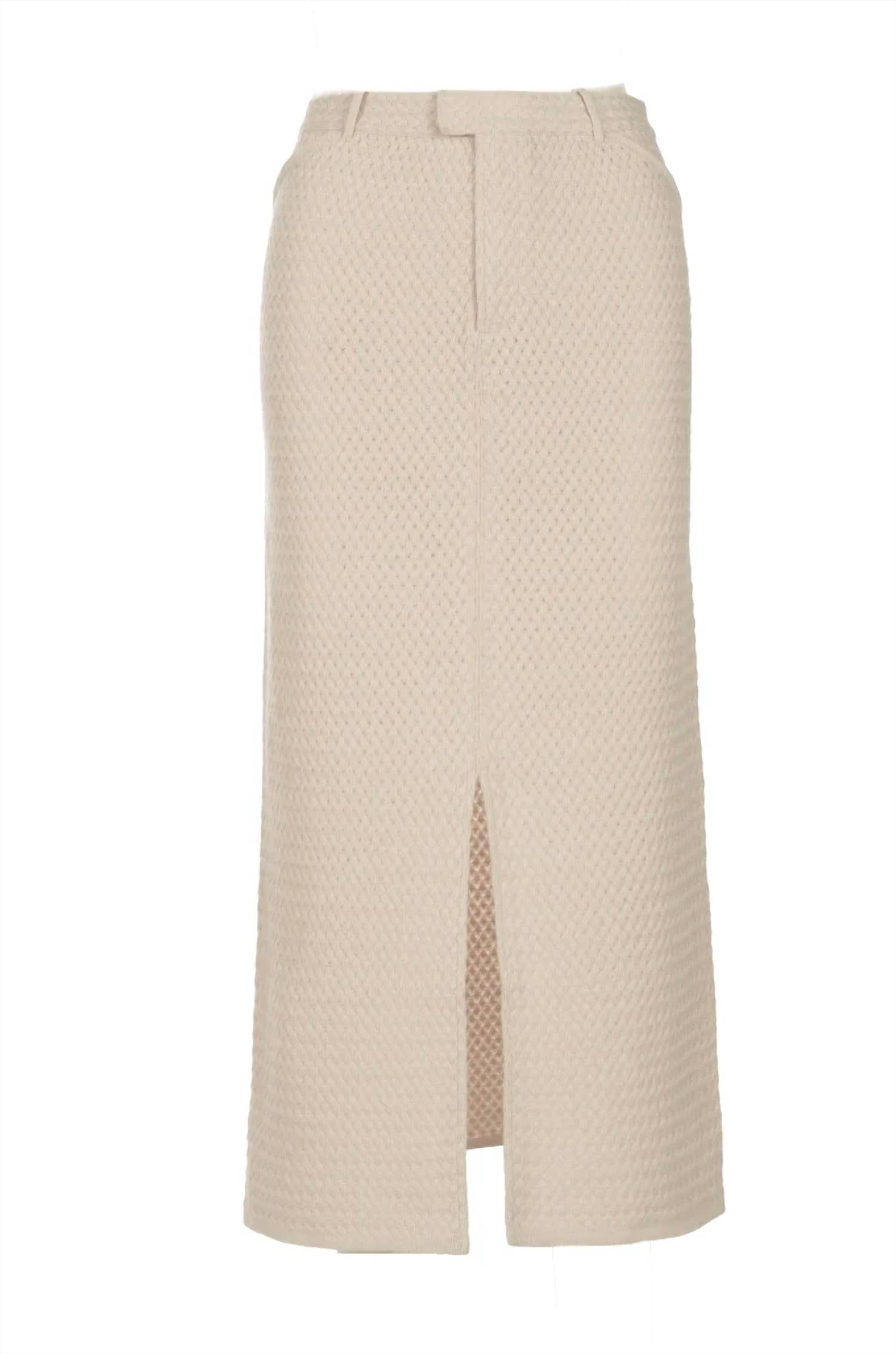 Naadam - Basketweave Tailored Long Skirt