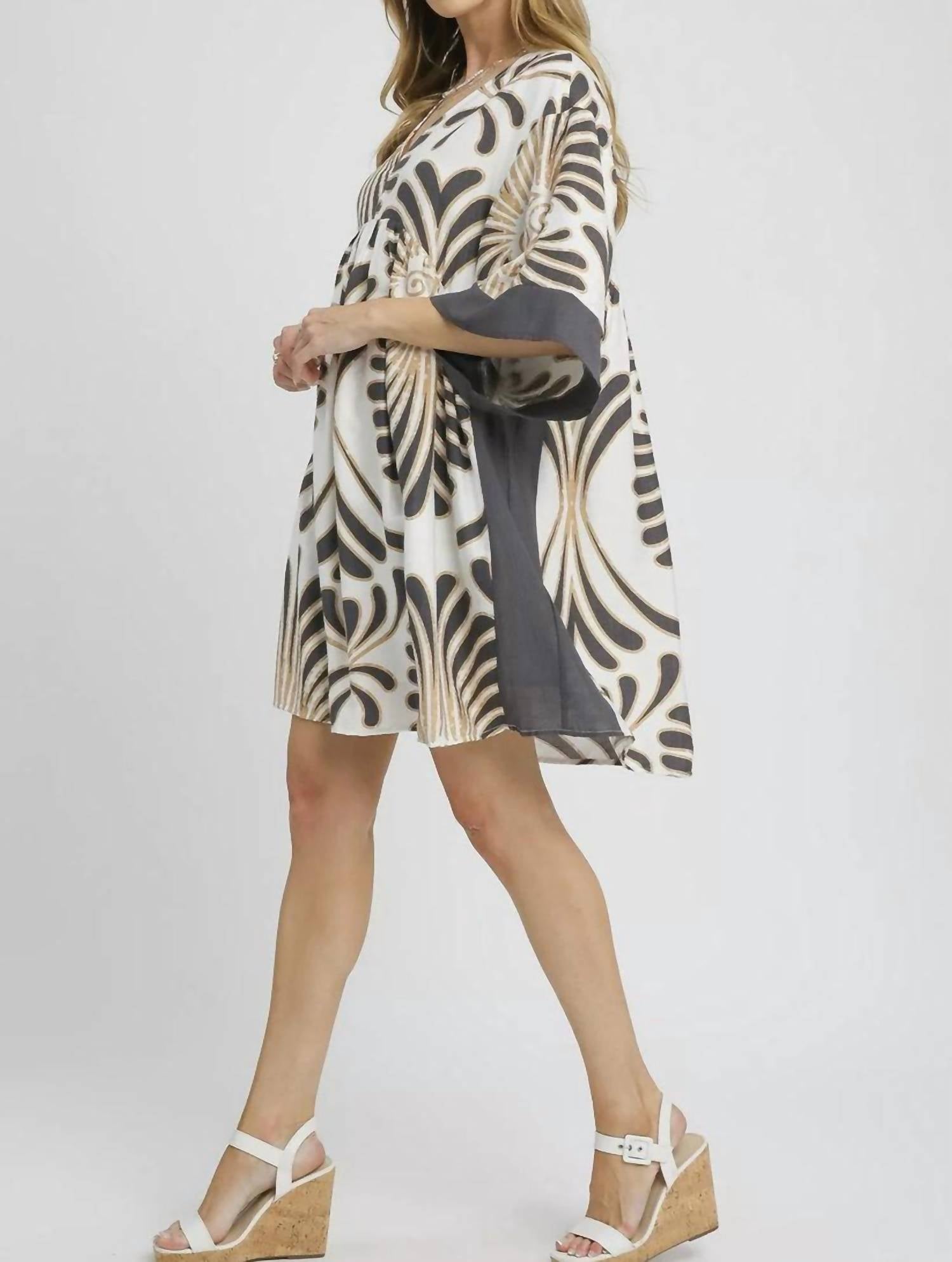 Umgee - Kimono Sleeve Mini Dress