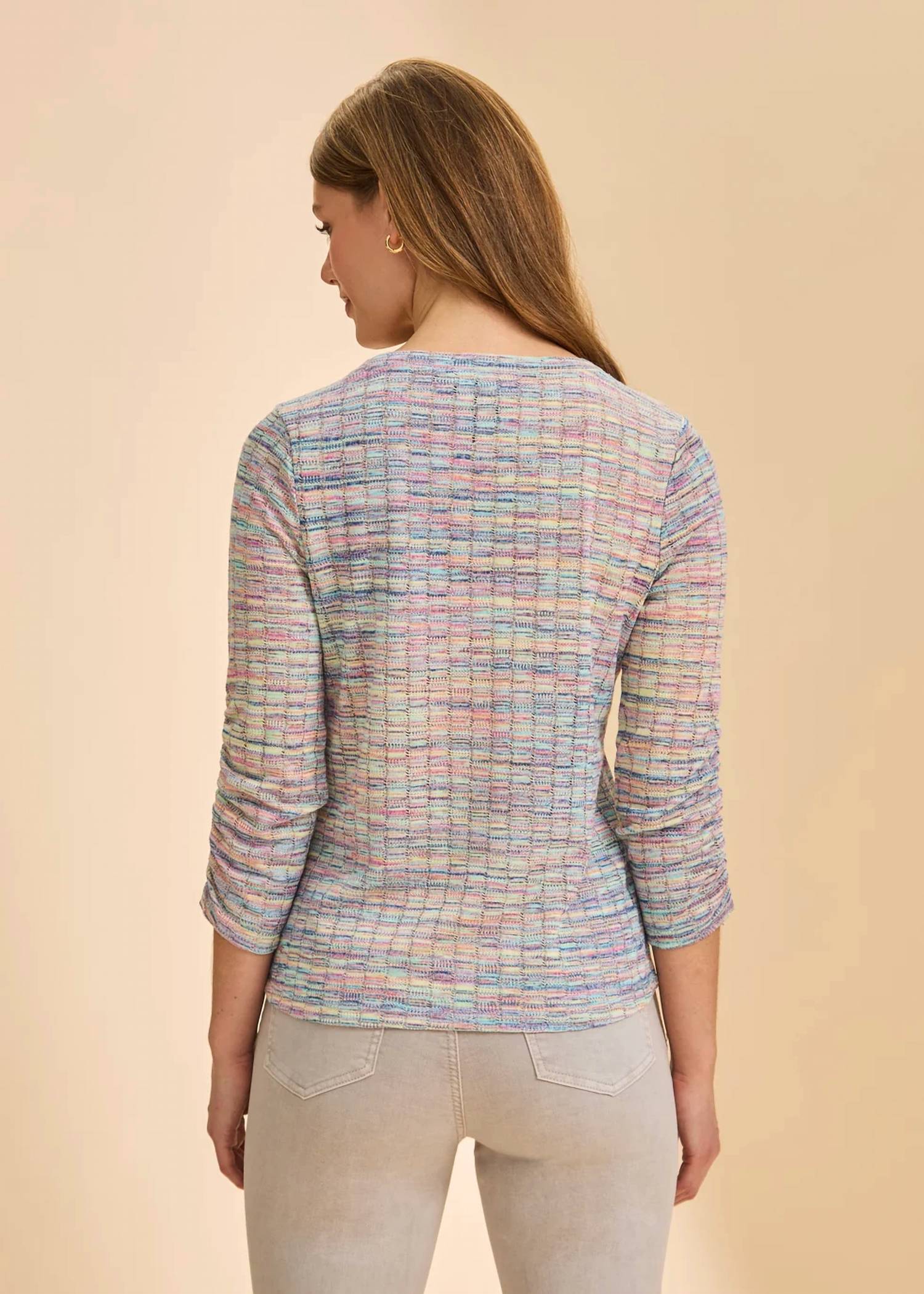 Fdj - 3/4 Sleeve V-neck Top