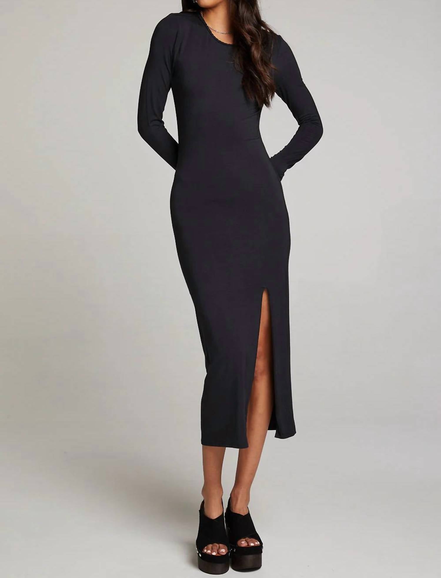 Chaser - Vedaa Licorice Midi Dress