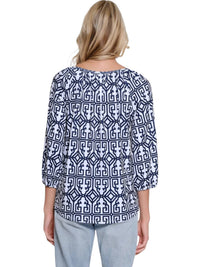 Multiples - Print Peasant Top