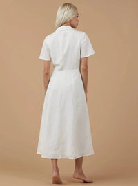 Sophie Rue - Linen Short Sleeve Shirt Dress