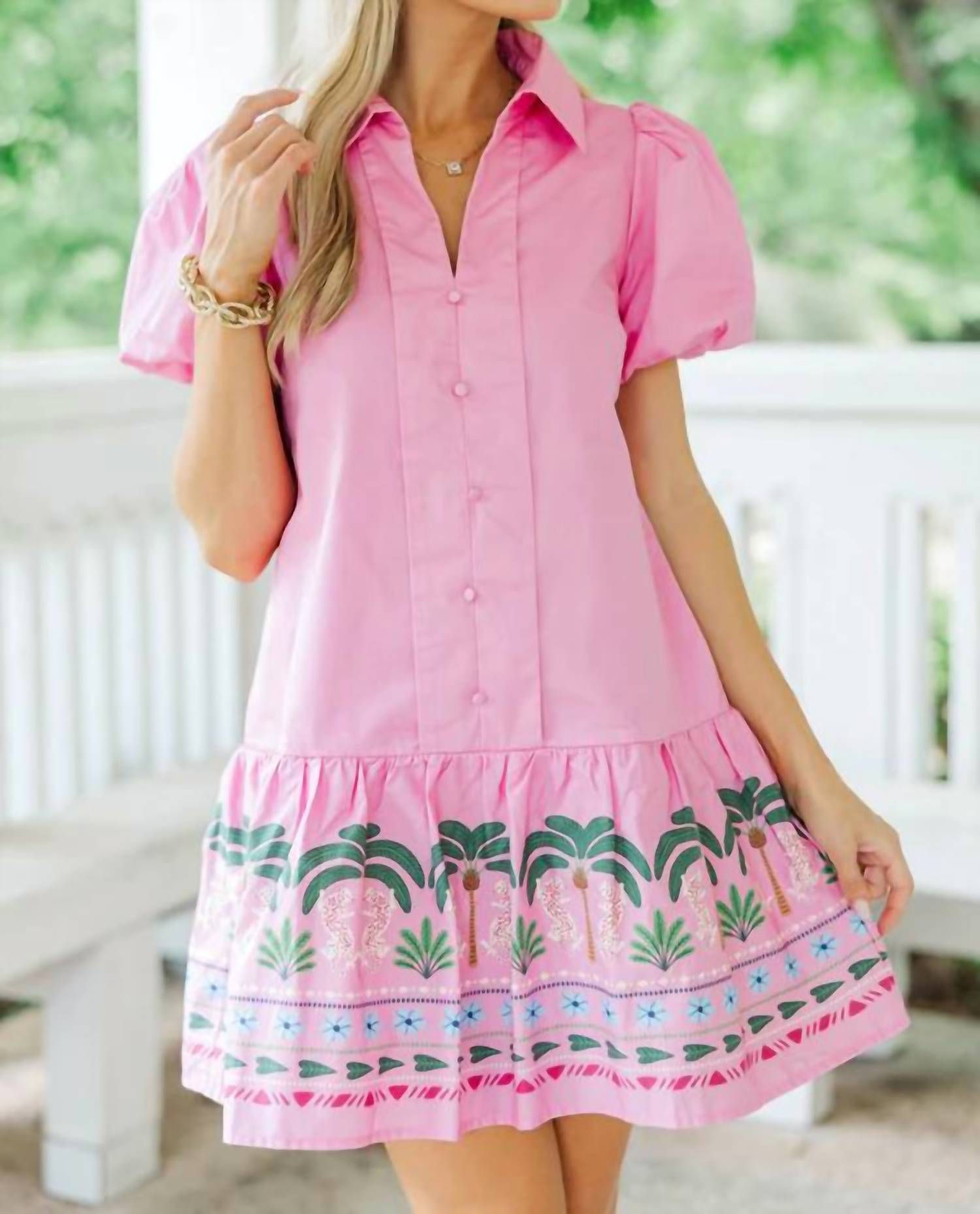 Tcec - Talia Tropical Hem Mini Dress
