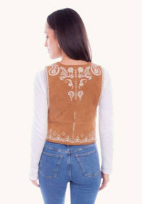 Scully - Women's Embroidered Leather Vest
