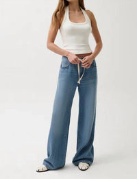 Pistola - Jadyn Mid Rise Drawstring Palazzo Jeans