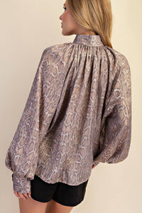 Glam - Viper Bow Silky Shirt