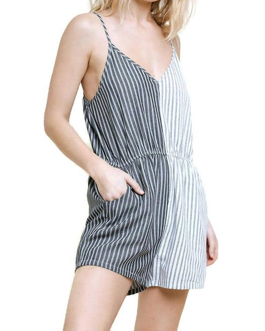 Umgee - Colorblock Striped Romper