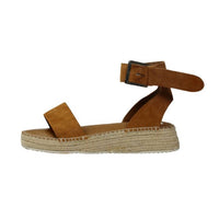 Myra Women's Mustard Wedge Sandal in brown - women's shoe