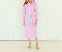 Caryn Lawn Libby Dress in pink stripe - women's dress - view 6