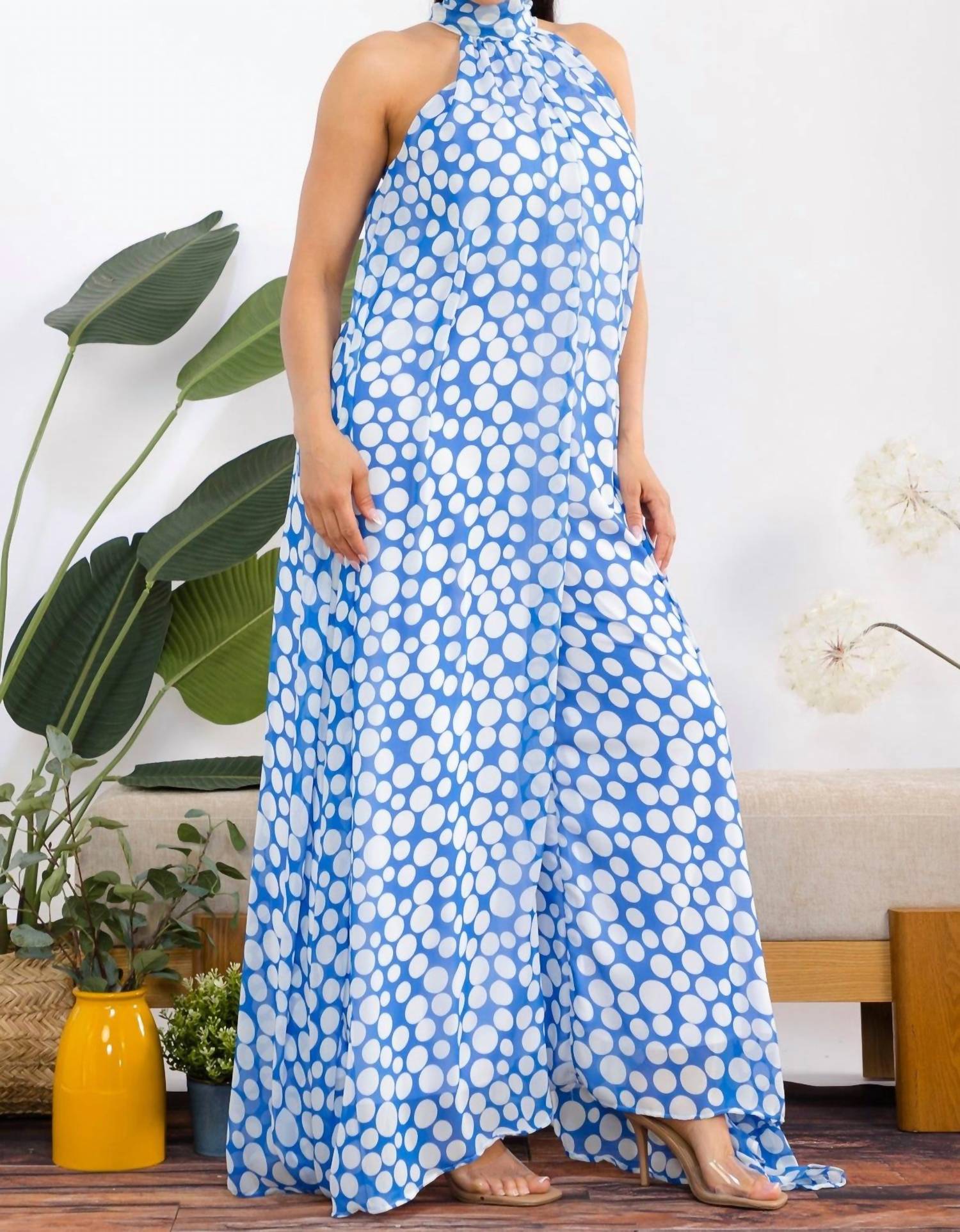Karen T Design - Polka Dots Halter Jumpsuit