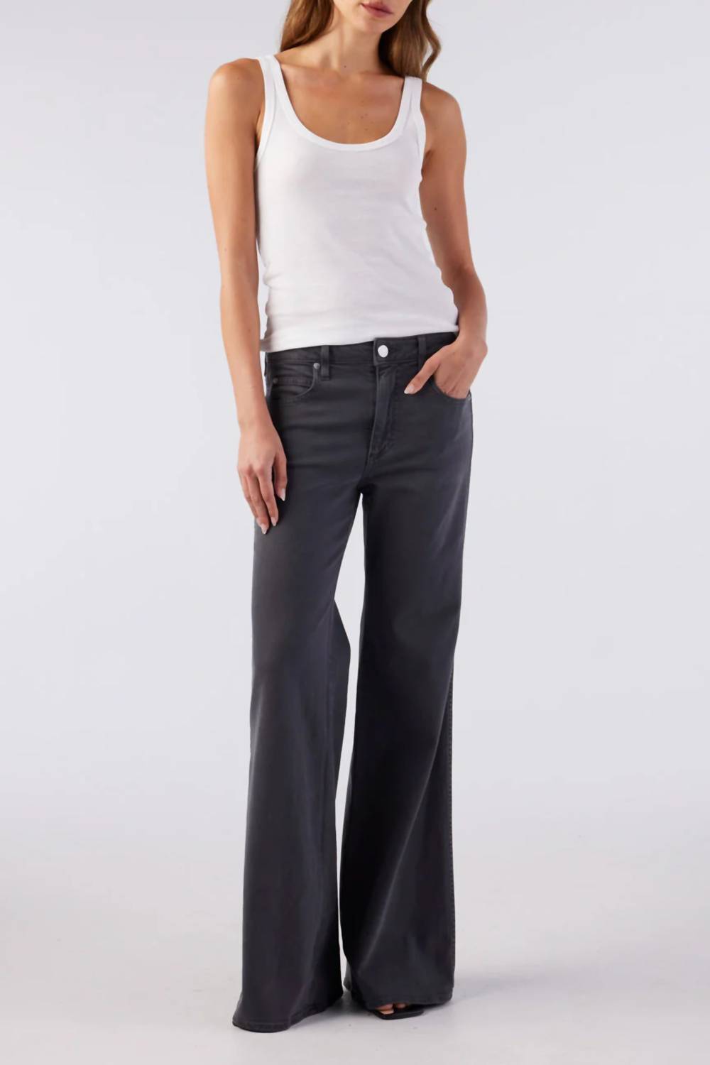 AMO Women's Elizabeth Flare Pant in pewter - women's jeans - view 4