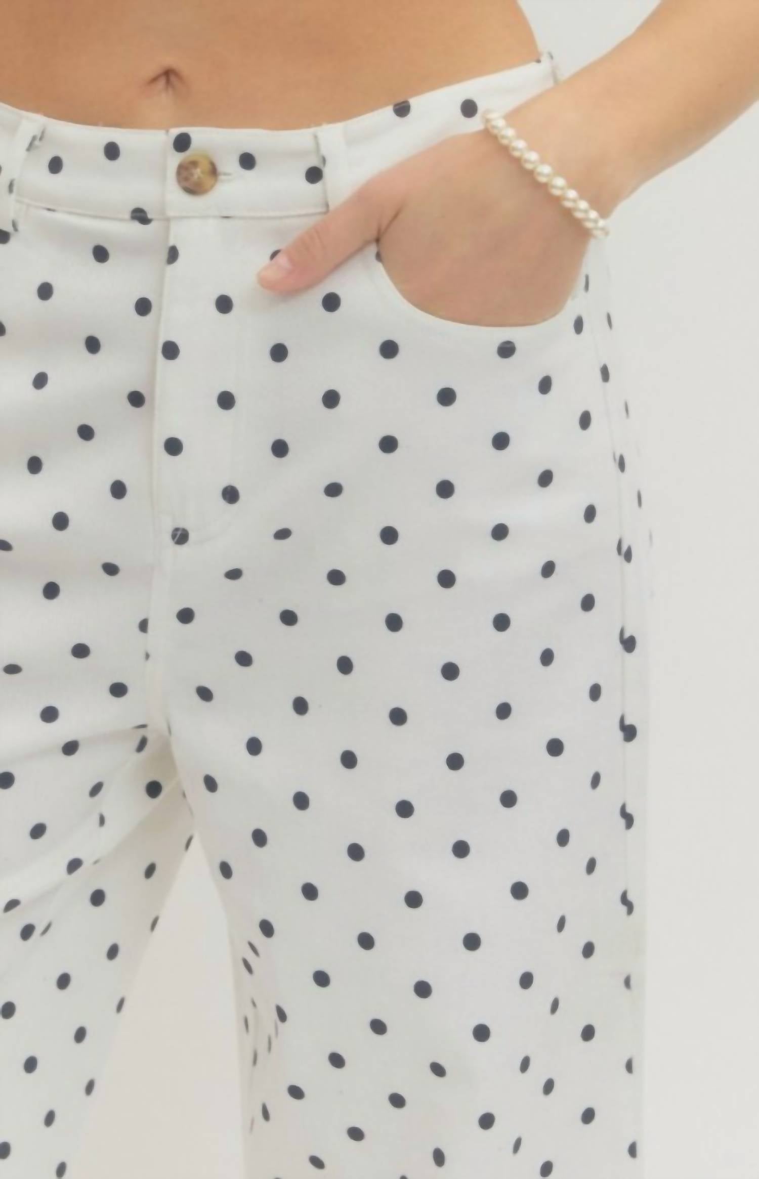 Entro - Polka Dot Wide Leg Pants