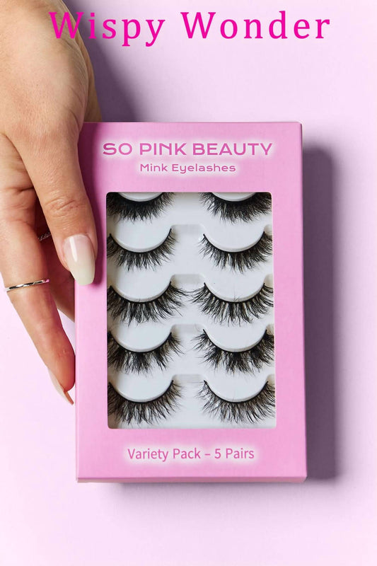 So Pink Beauty - Women's Mink Eyelashes 5 Pairs