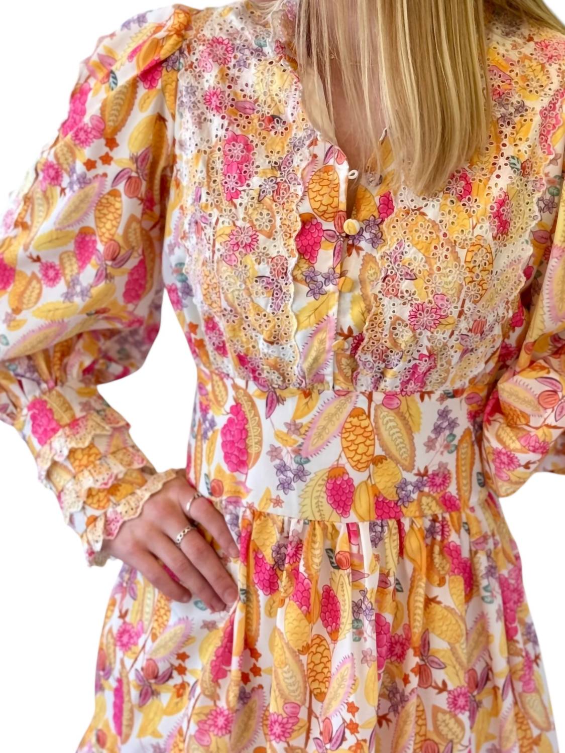 Beulah London - Odette Floral Long Sleeve Dress