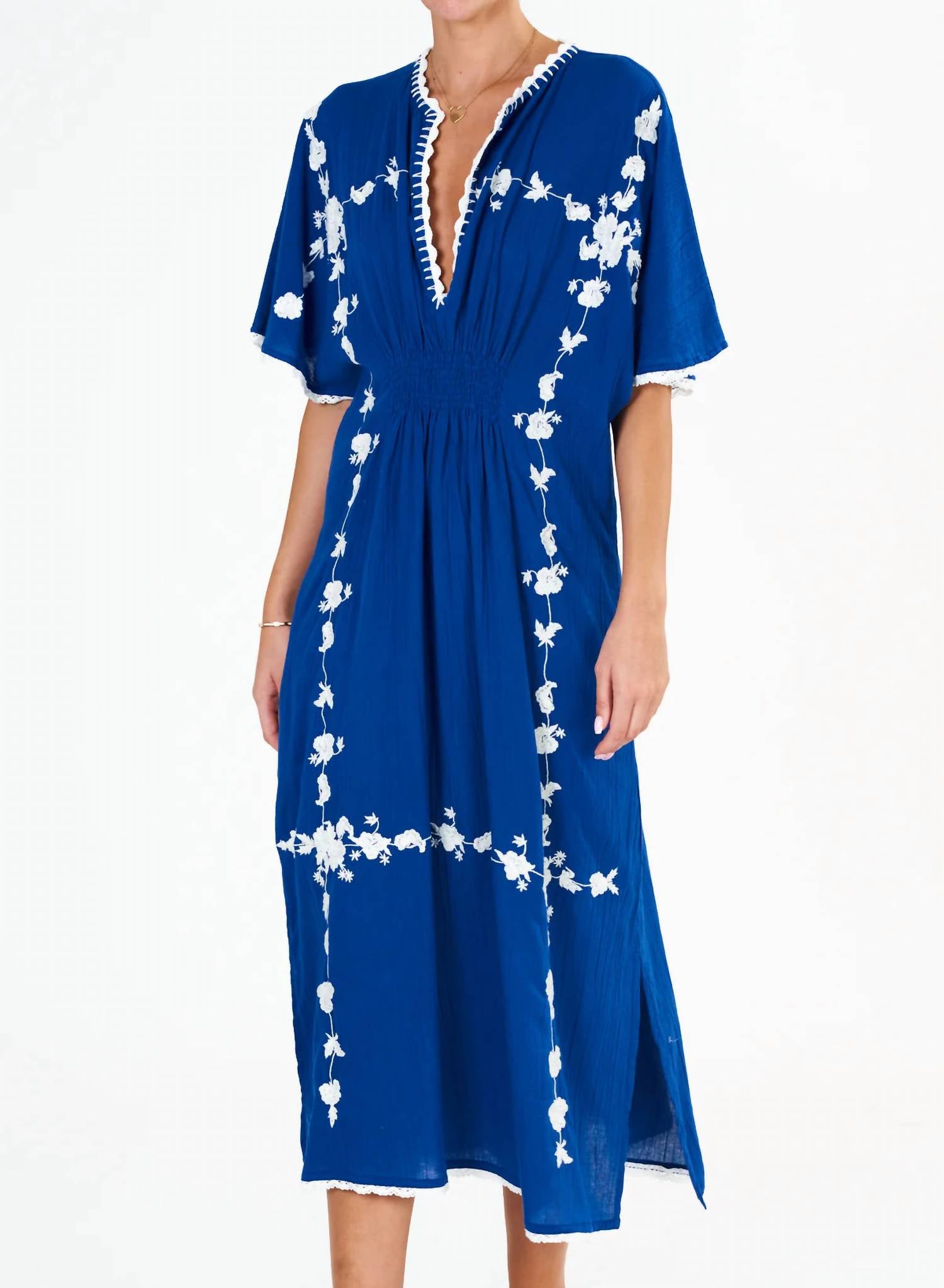 M.A.B.E. - Vela Embroidered Kaftan Dress