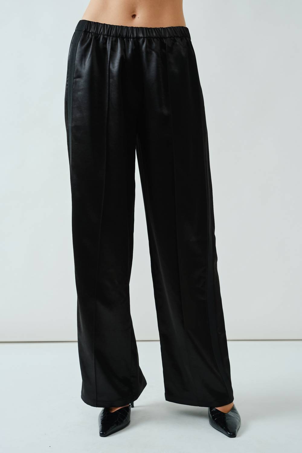 Aaron & Amber - Milo Satin Comfy Straight Pants