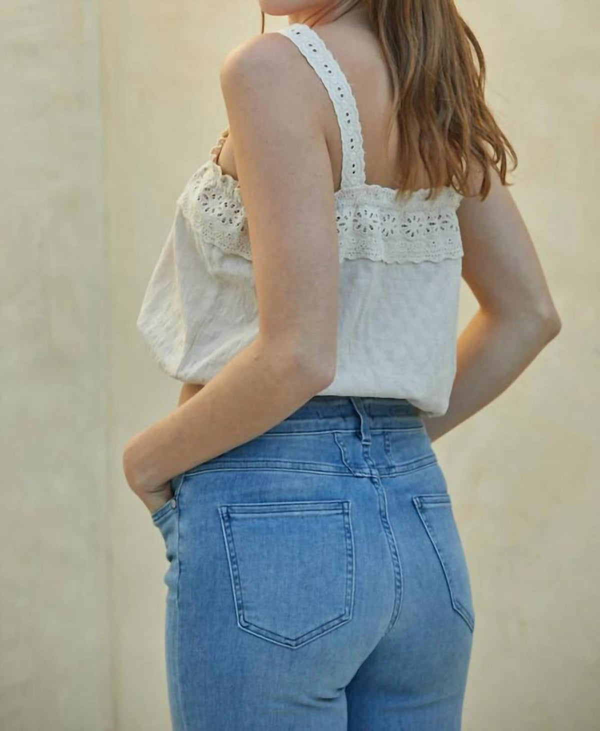 By Together - Amara Button Down Lace Tank Top