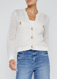 L'Agence - Blanca Sequin Crop Cardigan