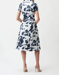 Joseph Ribkoff - Floral Print Flare Shirt Dress