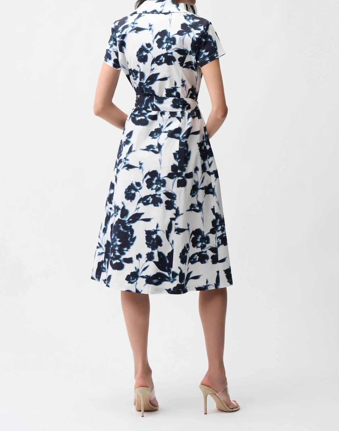 Joseph Ribkoff - Floral Print Flare Shirt Dress