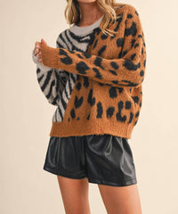 Klesis - Duo Printed Soft Sweater Top