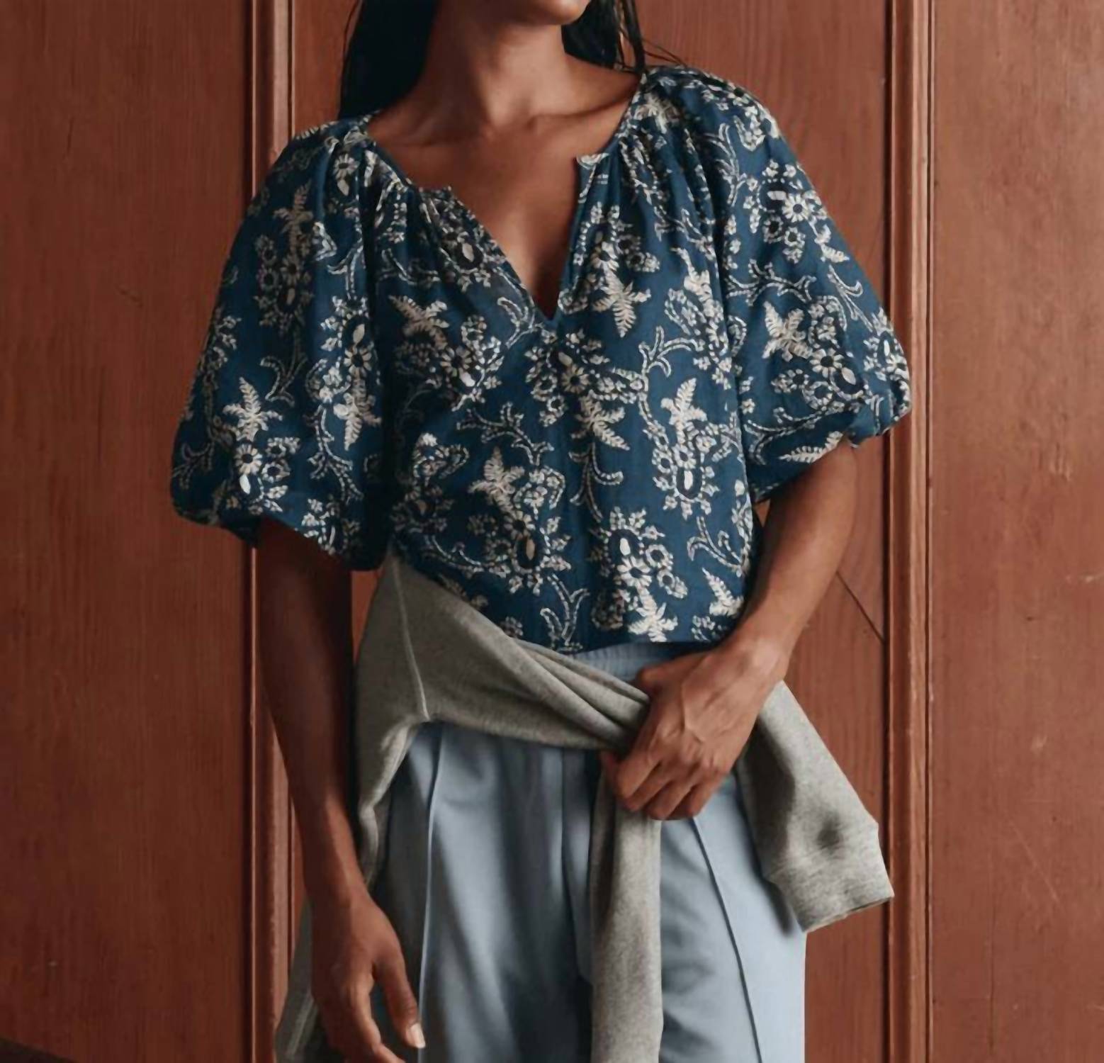 The Great. - Blythe V-neck Top