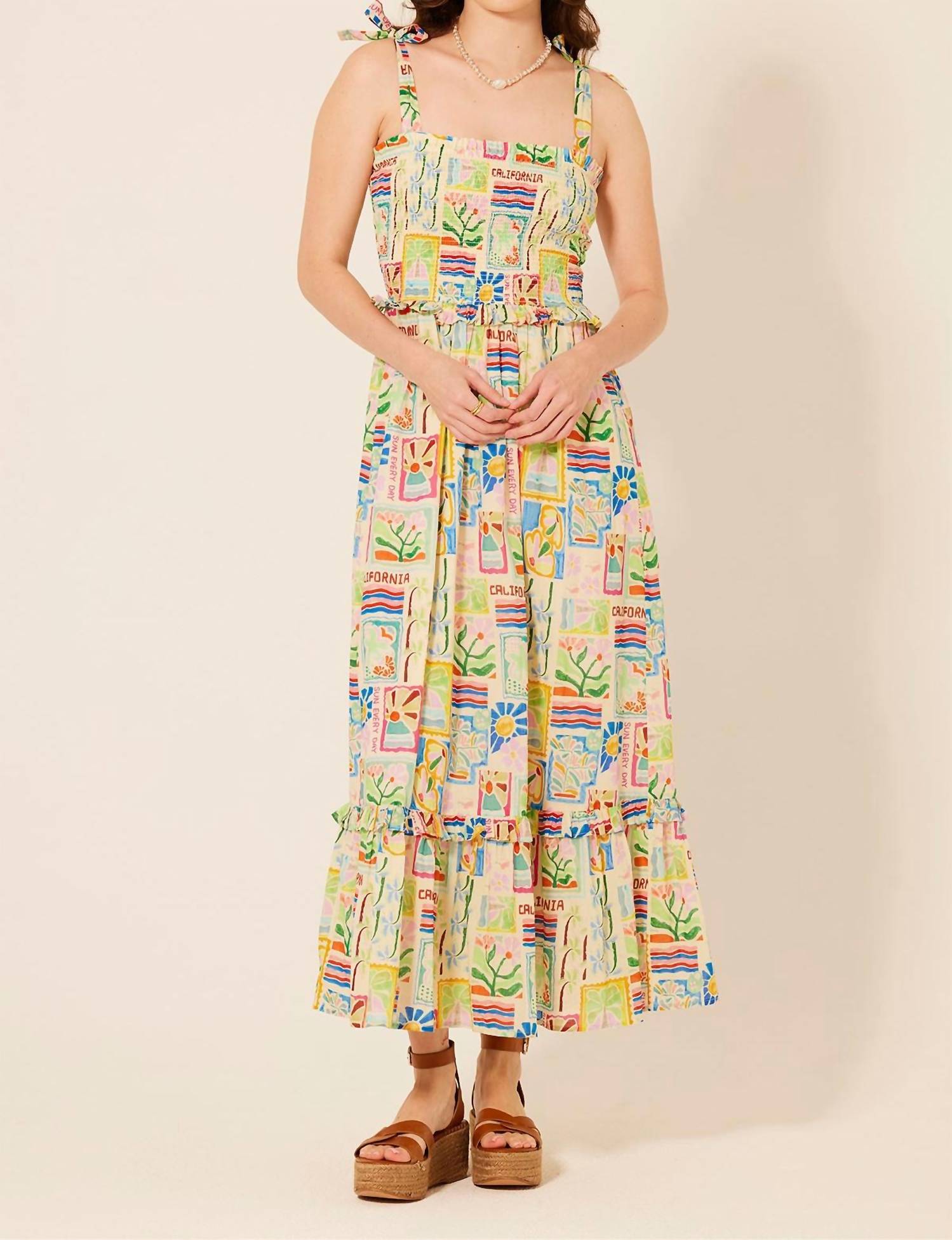Mint - Linda Flora Maxi Dress