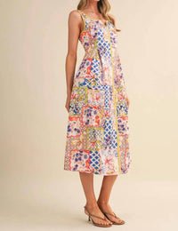 &Merci - Floral Contrast Piping Dress