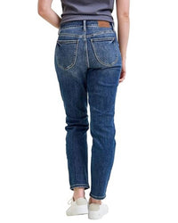 Judy Blue High Rise Slim Fit Jeans in dark wash - women's jeans - detail view