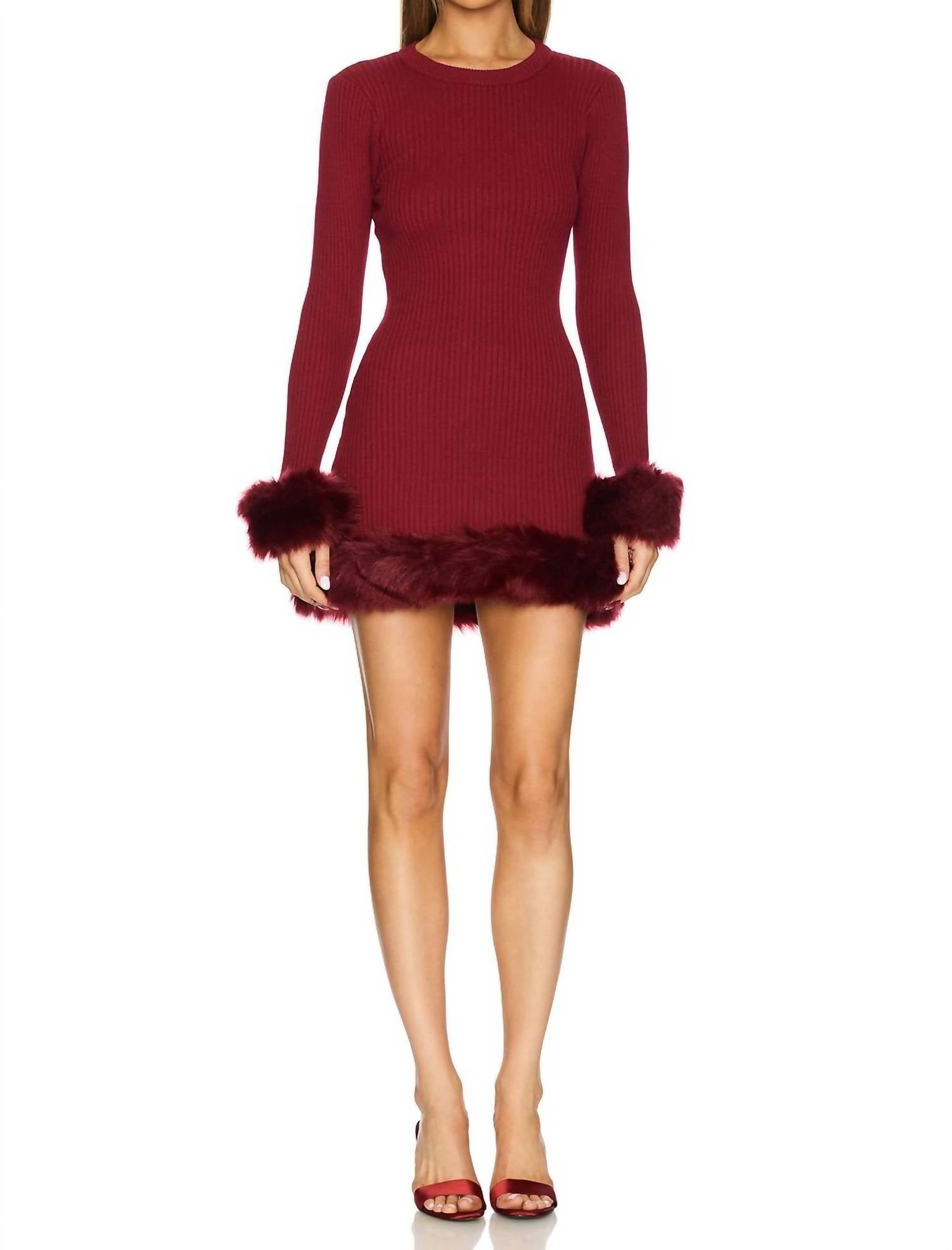 Show Me Your Mumu - Fran Dress With Faux Fur Trim