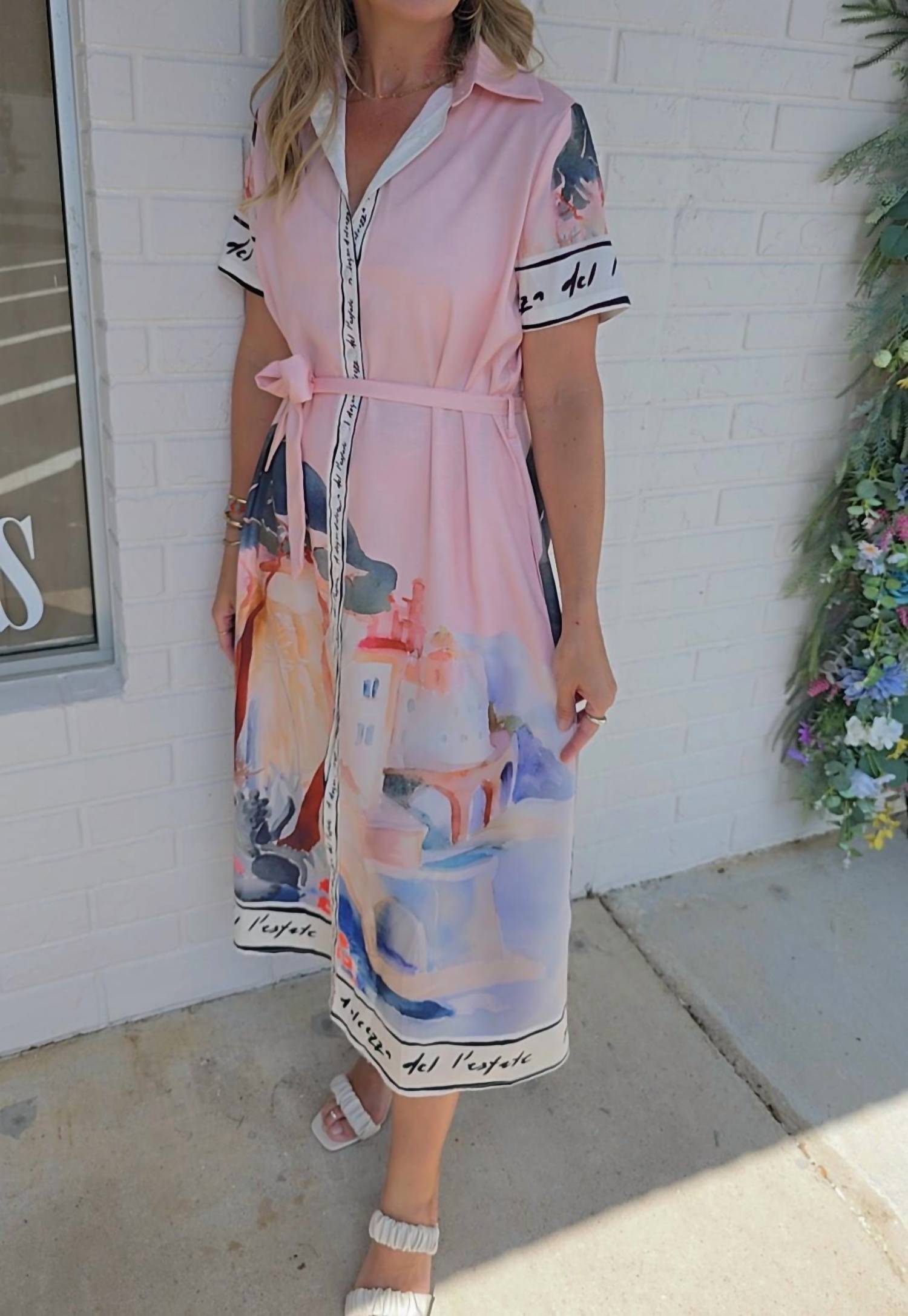 Q2 - Watercolor Print Maxi Dress