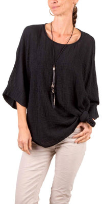 Gigi Moda - Rina Waffle Cotton Top