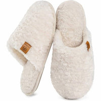 Everfoams - Women's Fuzzy Slip-on Memory Foam House Slippers