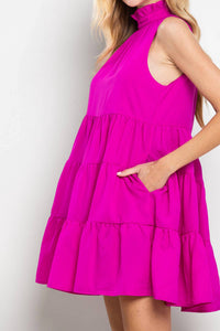 Tcec - Tiered Halter Dress