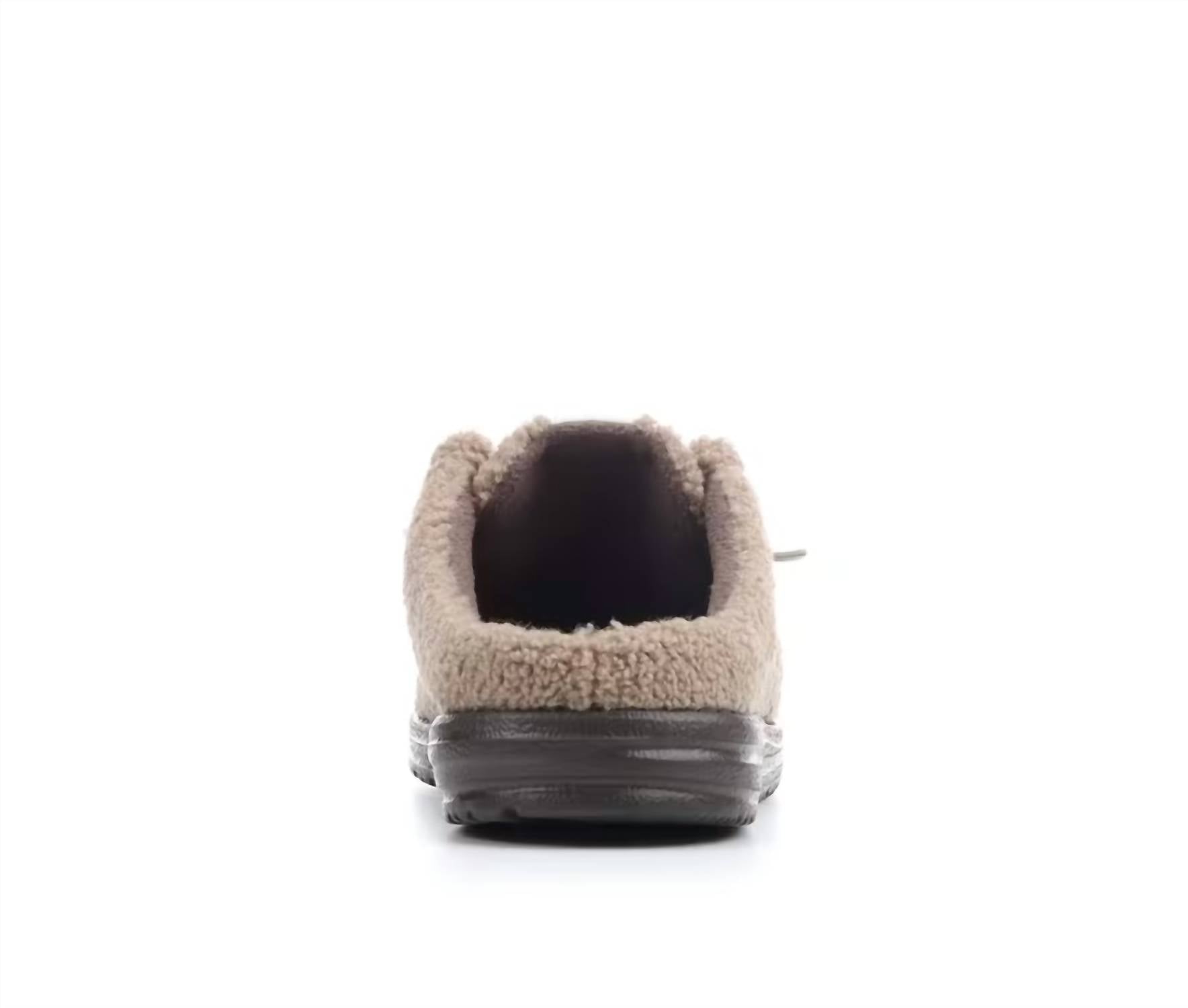 HEY DUDE Men's Wally Slip Sherpa Shoes in timberwolf - men's loafer - view 4