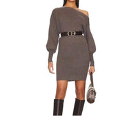Line And Dot - Long Sleeve Sweater Mini Dress
