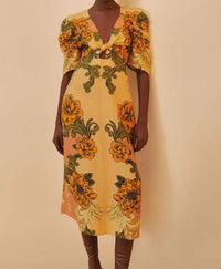 Farm Rio - Short Sleeve Midi Dress