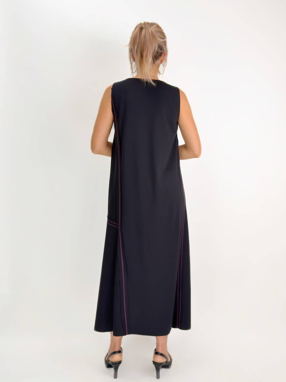 Ozai N Ku Vanguard A-line Dress in black - women's dress - detail view
