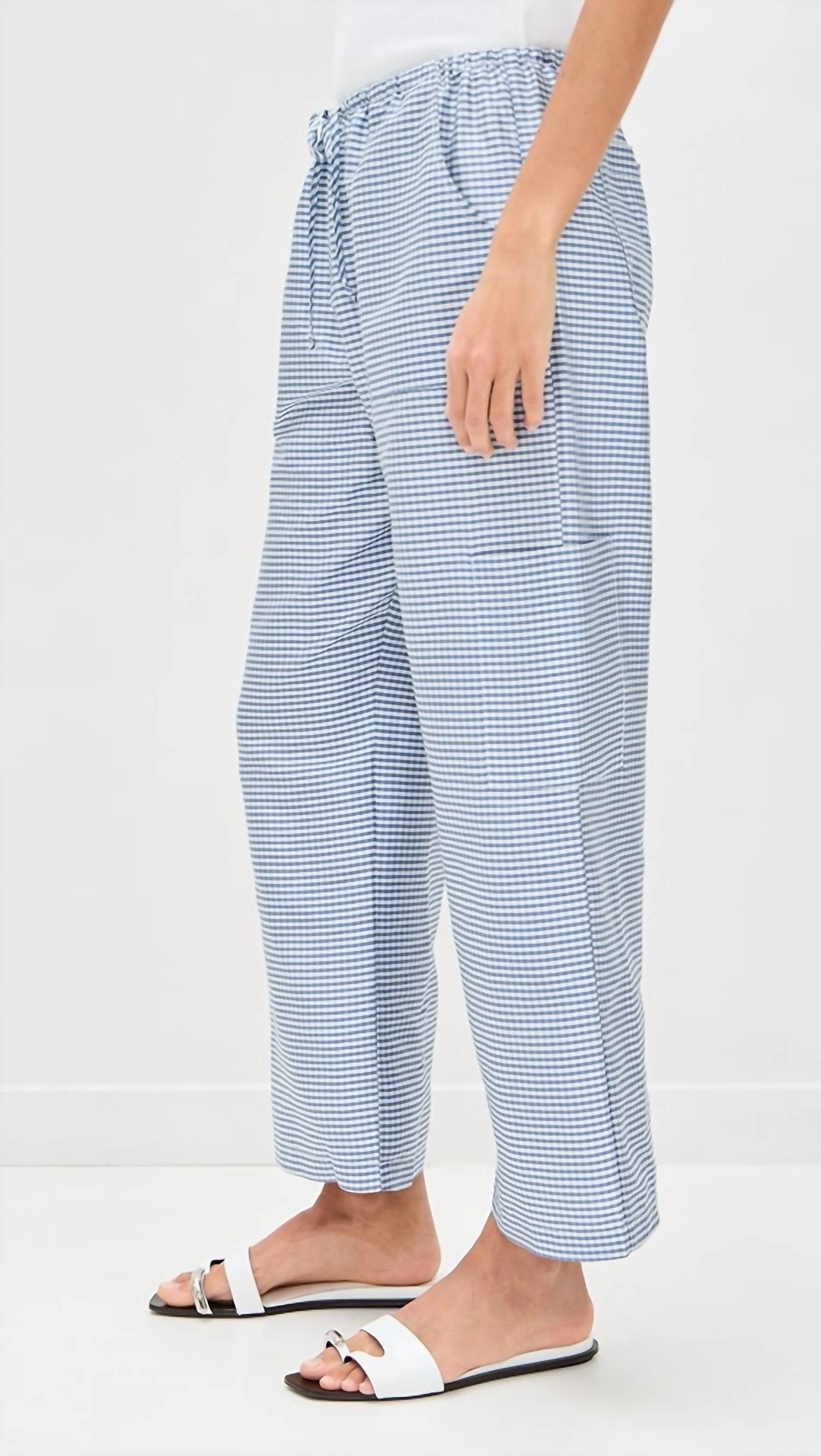 Donni. - Taffeta Gingham Cargo Pants