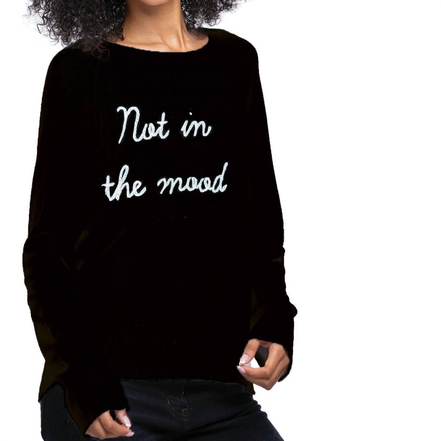 Subtle Luxury - Not In The Mood Embroidered Sweater