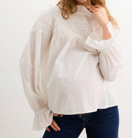 Hatch - Scarlett Smocked Top