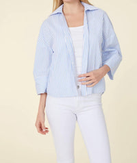 Dolce Cabo - Three Quarter Sleeve Stripe Shirt