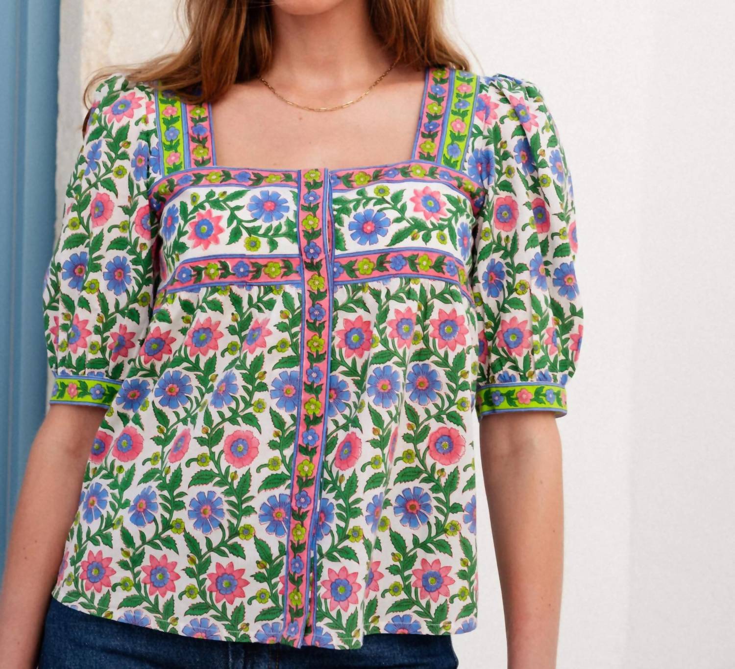 Pink City Prints - Lexi Short Sleeve Top